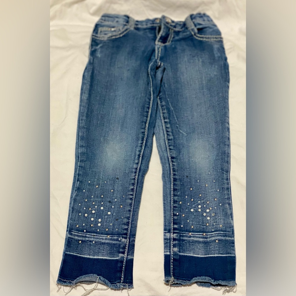 Girls First jeans with rhinestones size 6